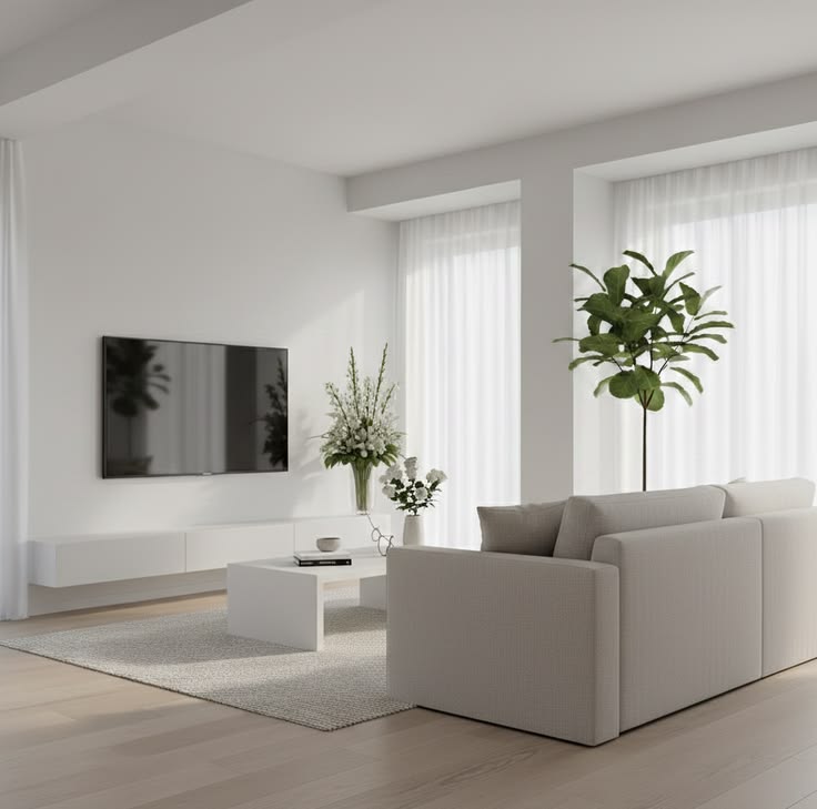 Soft Neutral Aesthetic Living Room